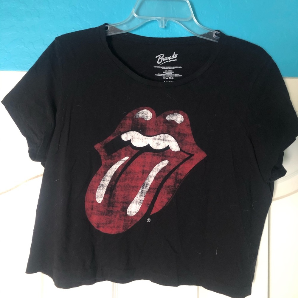 Rolling Stones crop tee